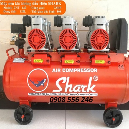 Máy nén khí không dầu 120 lít Shark CNT-120